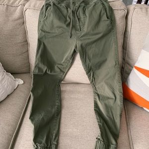 Hollister army green joggers